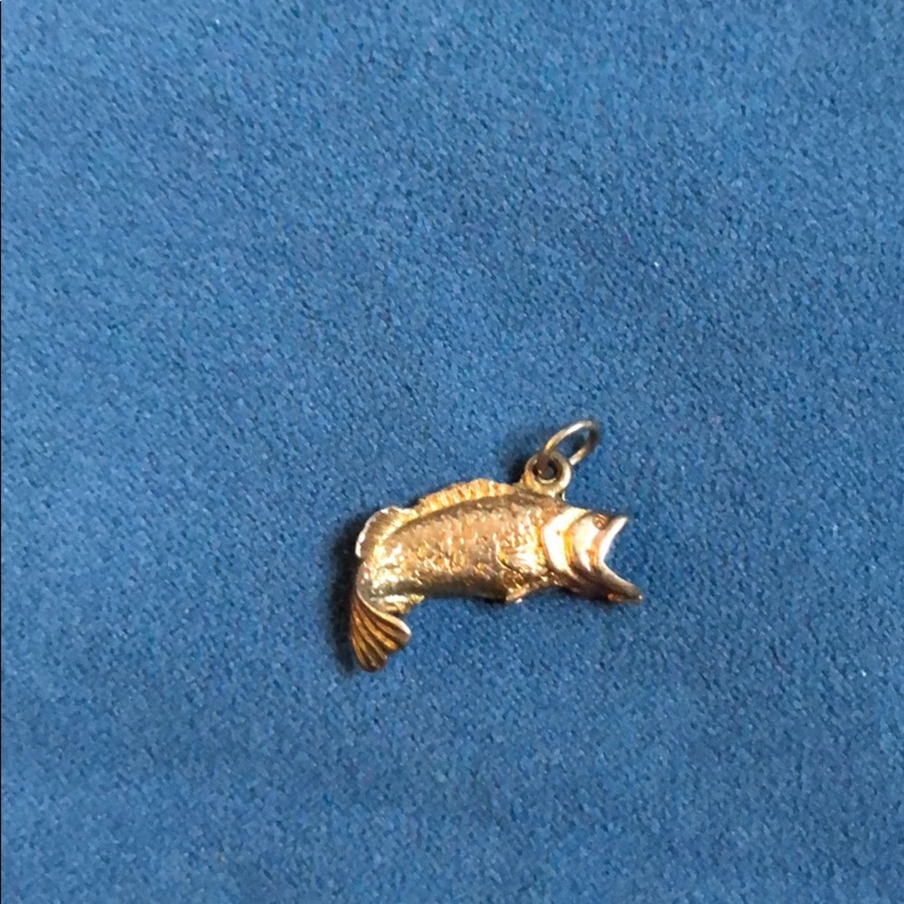 Vintage sterling fish charm